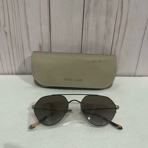 Giorgio Armani Black Sunglasses with Gold Case